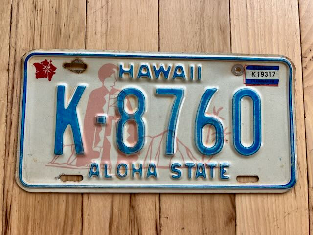 1978 Hawaii License Plate