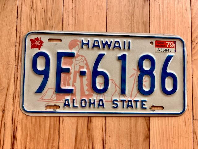 1979 Hawaii License Plate