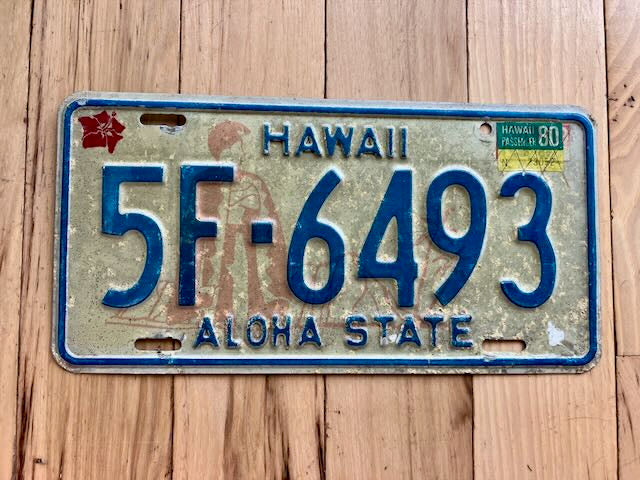 1980 Hawaii License Plate