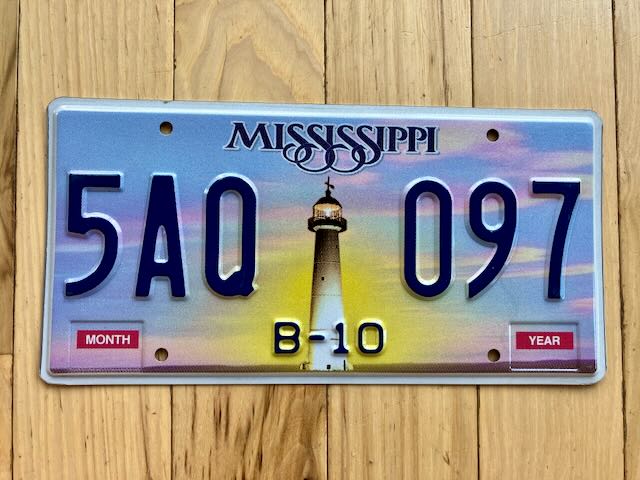 Mississippi Lighthouse License Plate