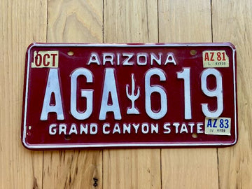 1981 Arizona License Plate W/ 1983 Tabs