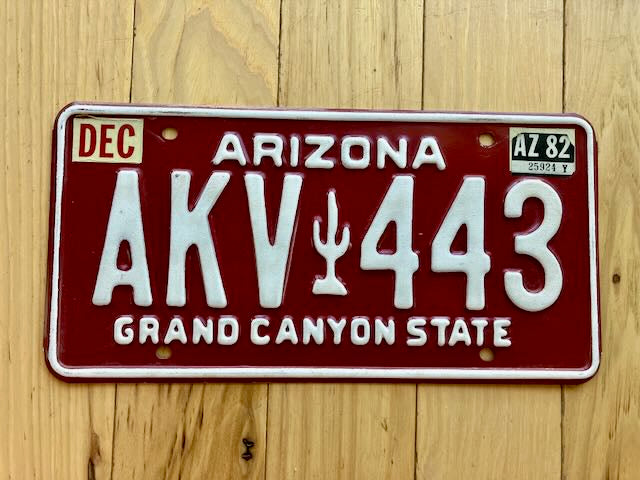 1982 Arizona License Plate