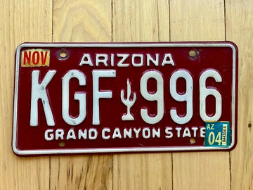 2004 Arizona License Plate