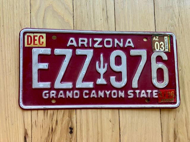 2003 Arizona License Plate