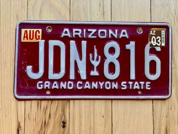 2003 Arizona License Plate