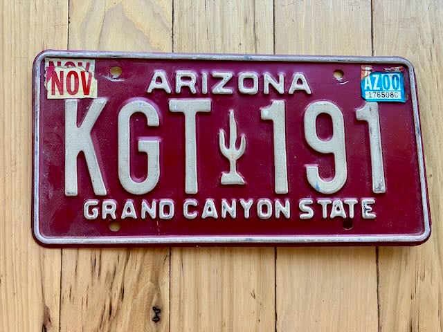 2000 Arizona License Plate