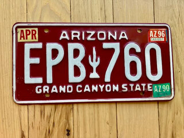 1990 Arizona License Plate