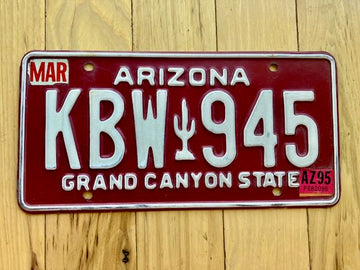 1995 Arizona License Plate