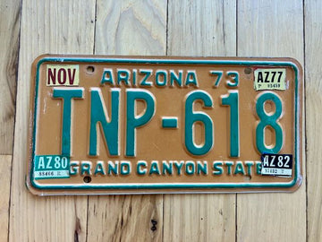 1973 Arizona License Plate