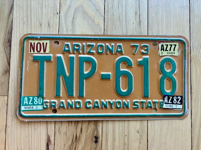 1973 Arizona License Plate