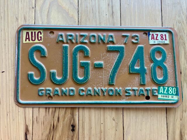 1973 Arizona License Plate