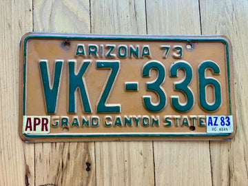 1973 Arizona License Plate