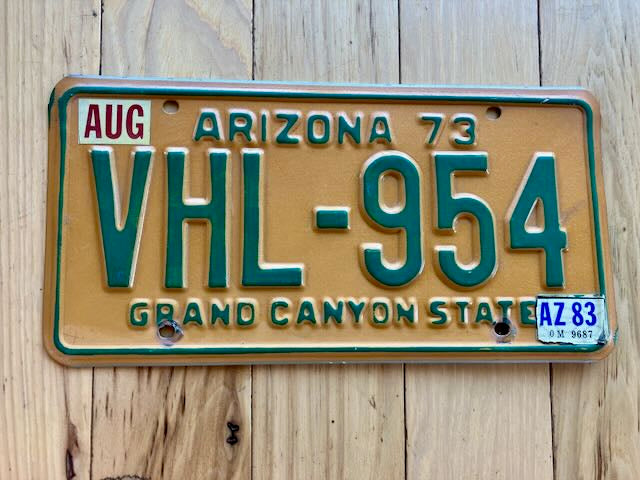 1973 Arizona License Plate