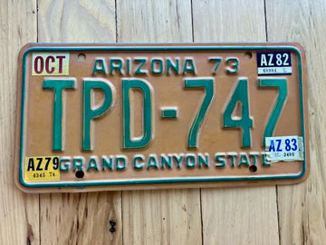 1973 Arizona License Plate