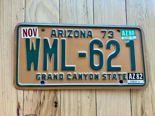 1973 Arizona License Plate