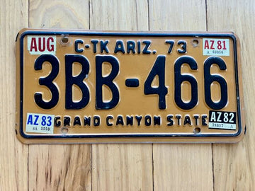 1973 Commercial Truck Arizona License Plate