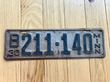 1930 Minnesota License Plate