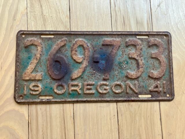 1941 Oregon License Plate