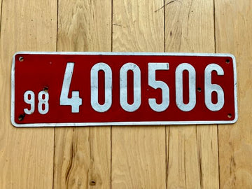 Belgium Export License Plate