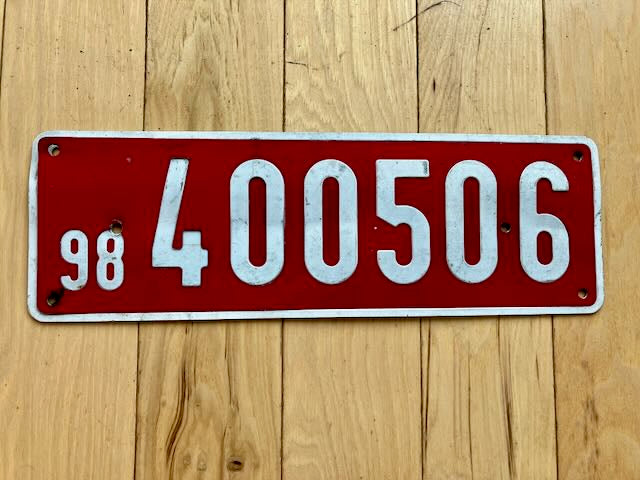 Belgium Export License Plate