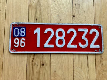 Belgium Export License Plate