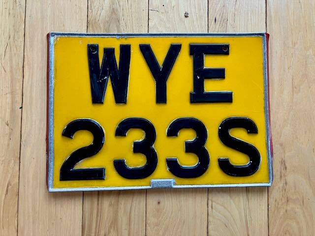 1970s England License Plate