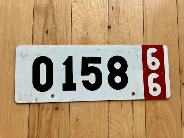 1966 Sweden License Plate