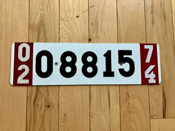 1974 Sweden License Plate