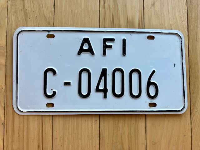 US Forces in Italy License Plate