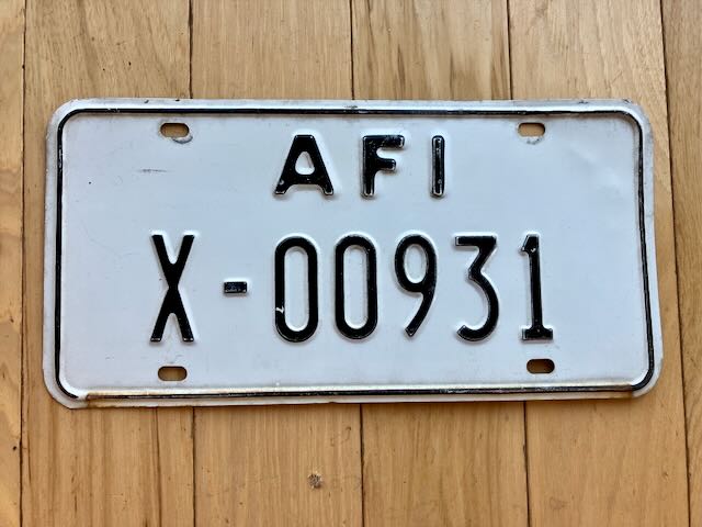 US Forces in Italy License Plate