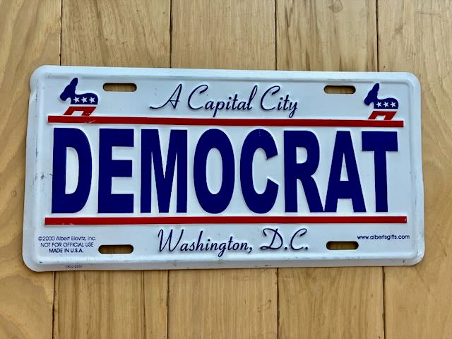 Washington DC Booster License Plate