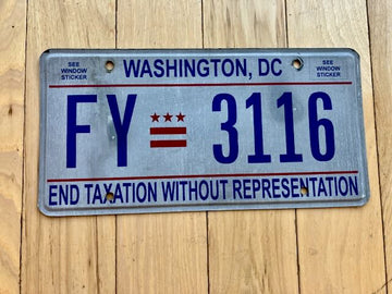 Washington D.C. License Plate - Taxation Without Representation