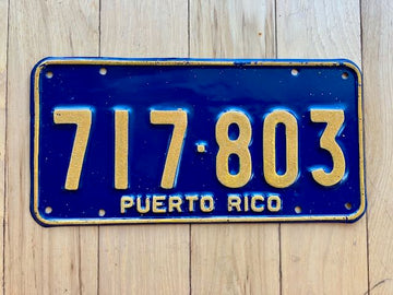 1967 Repainted Puerto Rico License Plate