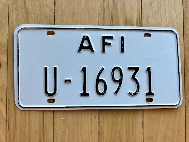 US Forces in Italy License Plate