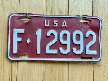 1962-1965 US Forces in Germany License Plate