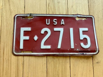 1962-1965 US Forces in Germany License Plate