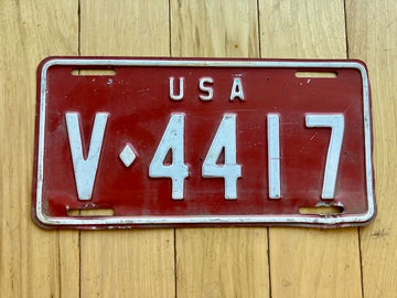 1962-1965 US Forces in Germany License Plate