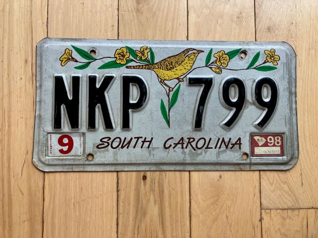 1998 South Carolina License Plate