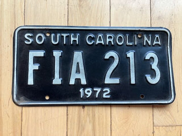 1972 South Carolina License Plate