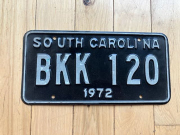 1972 South Carolina License Plate