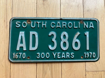 1970 South Carolina License Plate