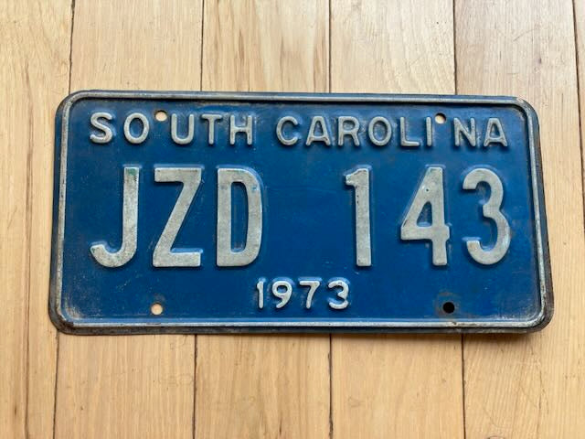 1973 South Carolina License Plate