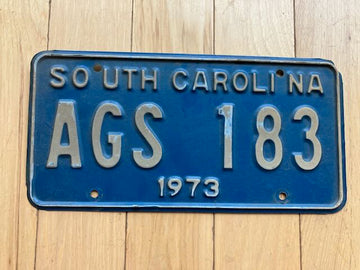 1973 South Carolina License Plate