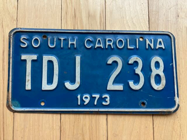 1973 South Carolina License Plate