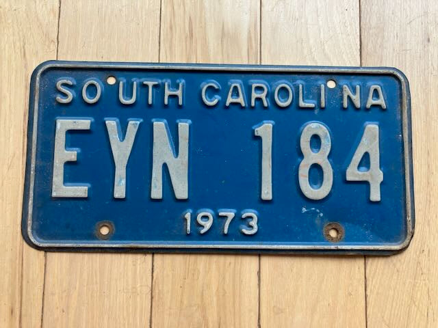 1973 South Carolina License Plate