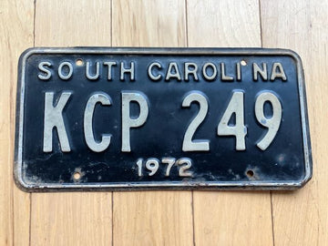 1972 South Carolina License Plate