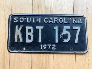 1972 South Carolina License Plate