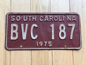 1975 South Carolina License Plate