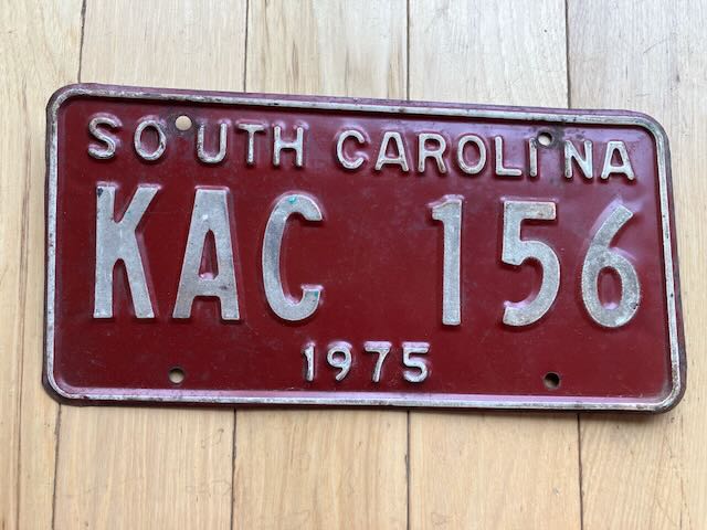 1975 South Carolina License Plate