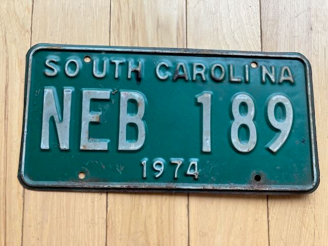 1974 South Carolina License Plate